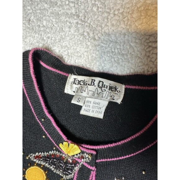 Vintage Jack B. Quick Cocktail Embellished Cardigan Sweater Women's Size S EUC - Picture 4 of 8